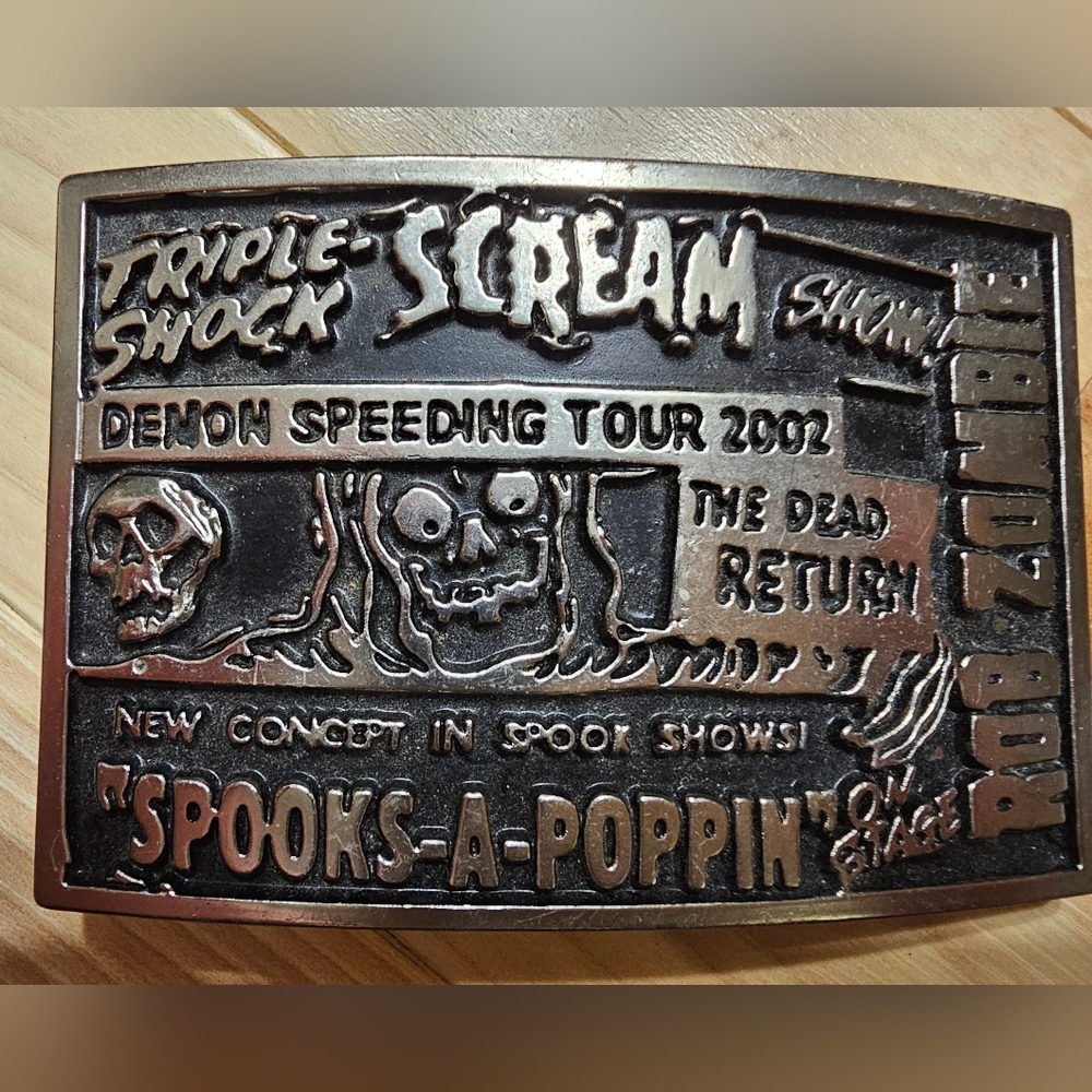 2008 Rob Zombie Demoniod Deluxe Ltd Belt Buckle EUC Rare